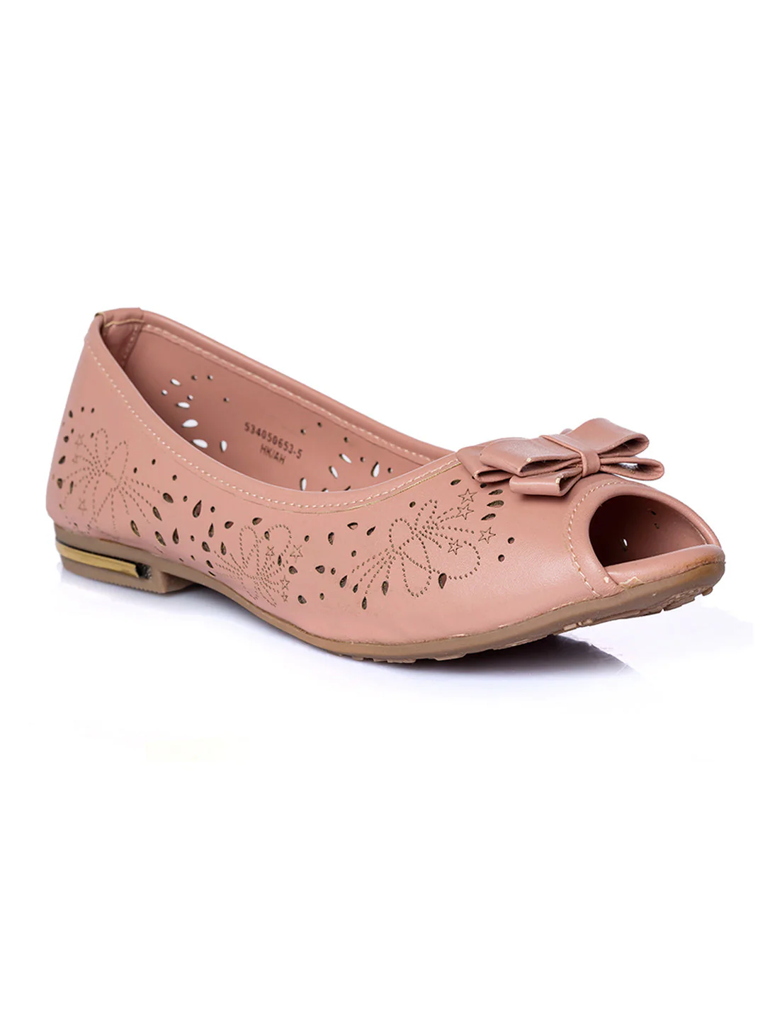KHADIM Adrianna Peep-Toe Ballerina Shoe for Girls (4.5-12 yrs)