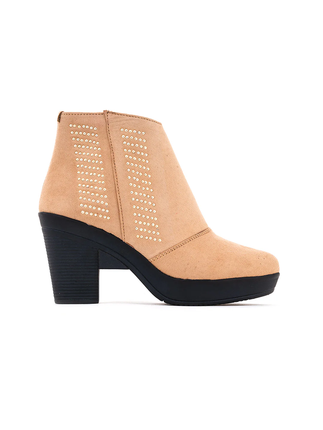 Khadim Cleo Block Heel Zipper Boots for Women - Image 3