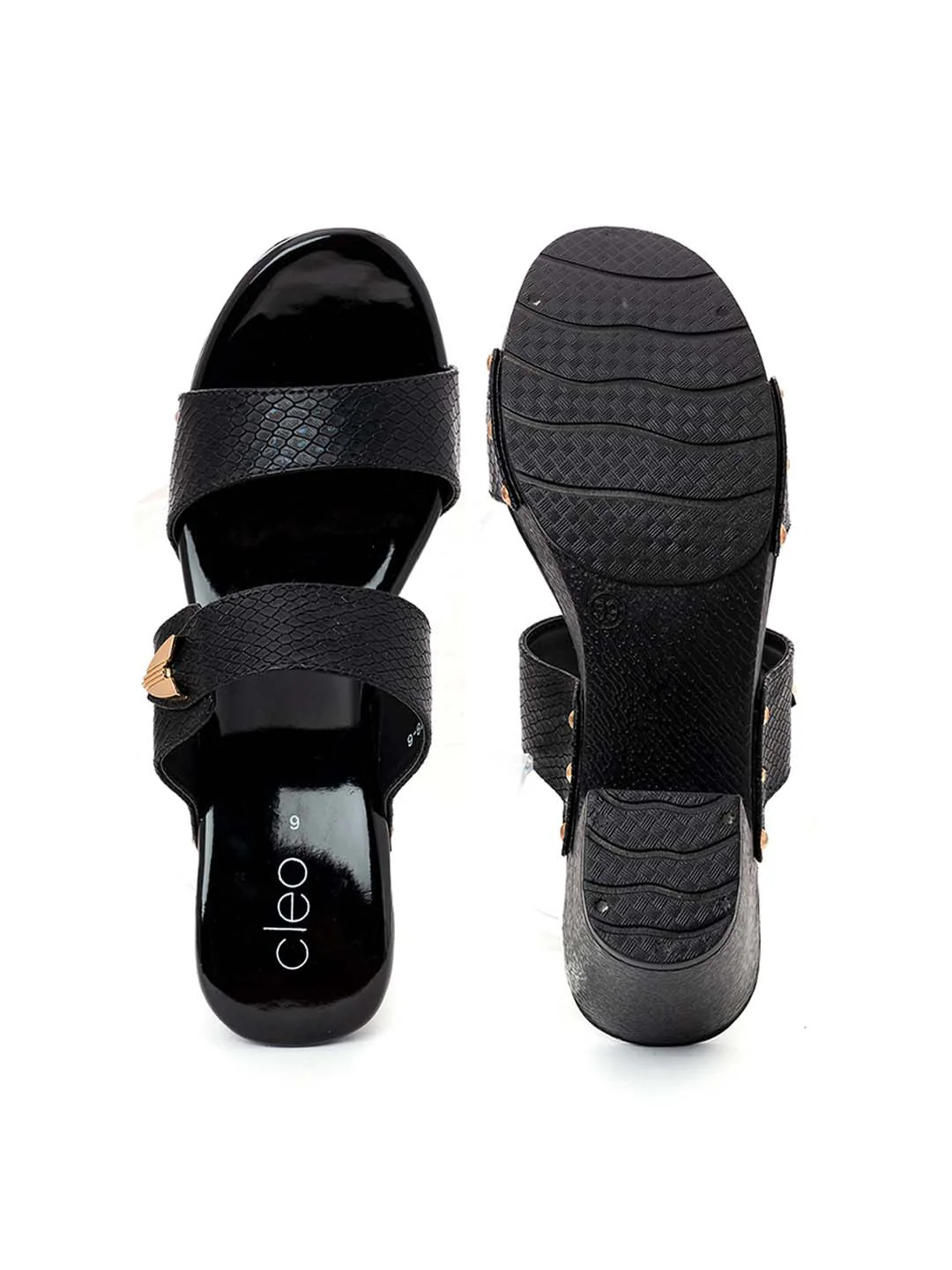 Khadim Cleo High Heel Block Mule Slip On Sandal for Women - Image 9