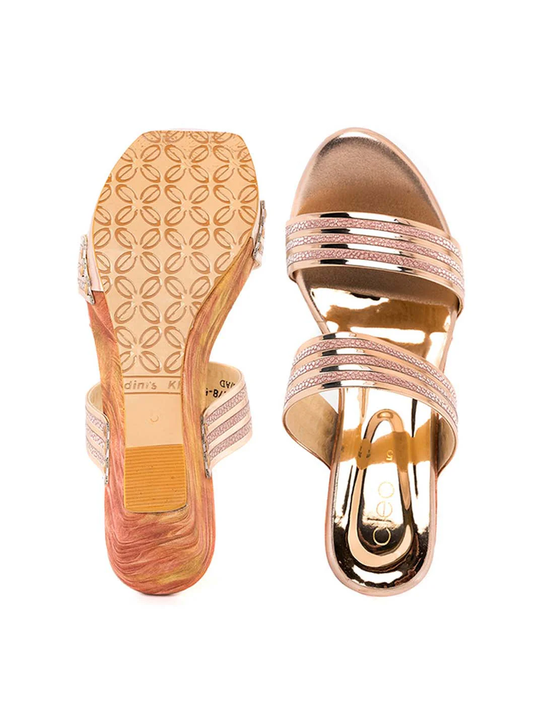 Khadim Cleo High Heel Wedge Mule Slip On Sandal for Women - Image 9