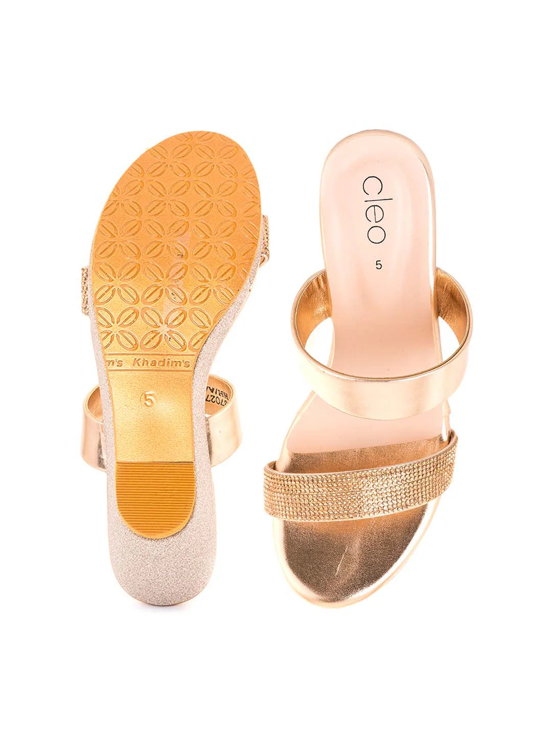 Khadim Cleo High Heel Wedge Slip On Sandal for Women - Image 4