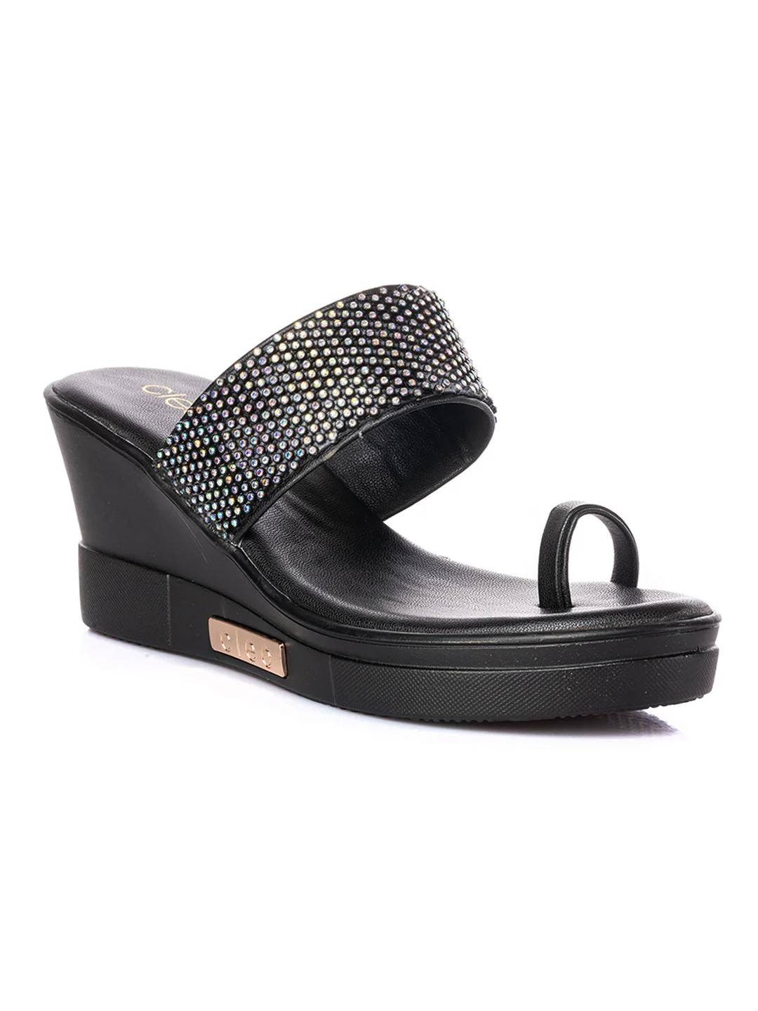 KHADIM Cleo High Heel Wedge Slip On Sandal for Women - Image 9
