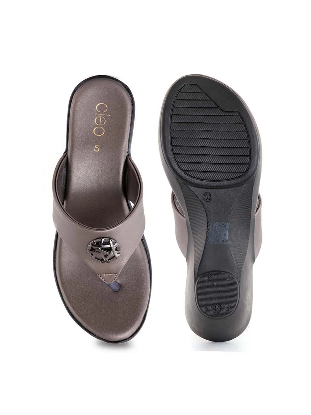 Khadim Cleo Wedge Heel Slip On Sandal for Women - Image 5