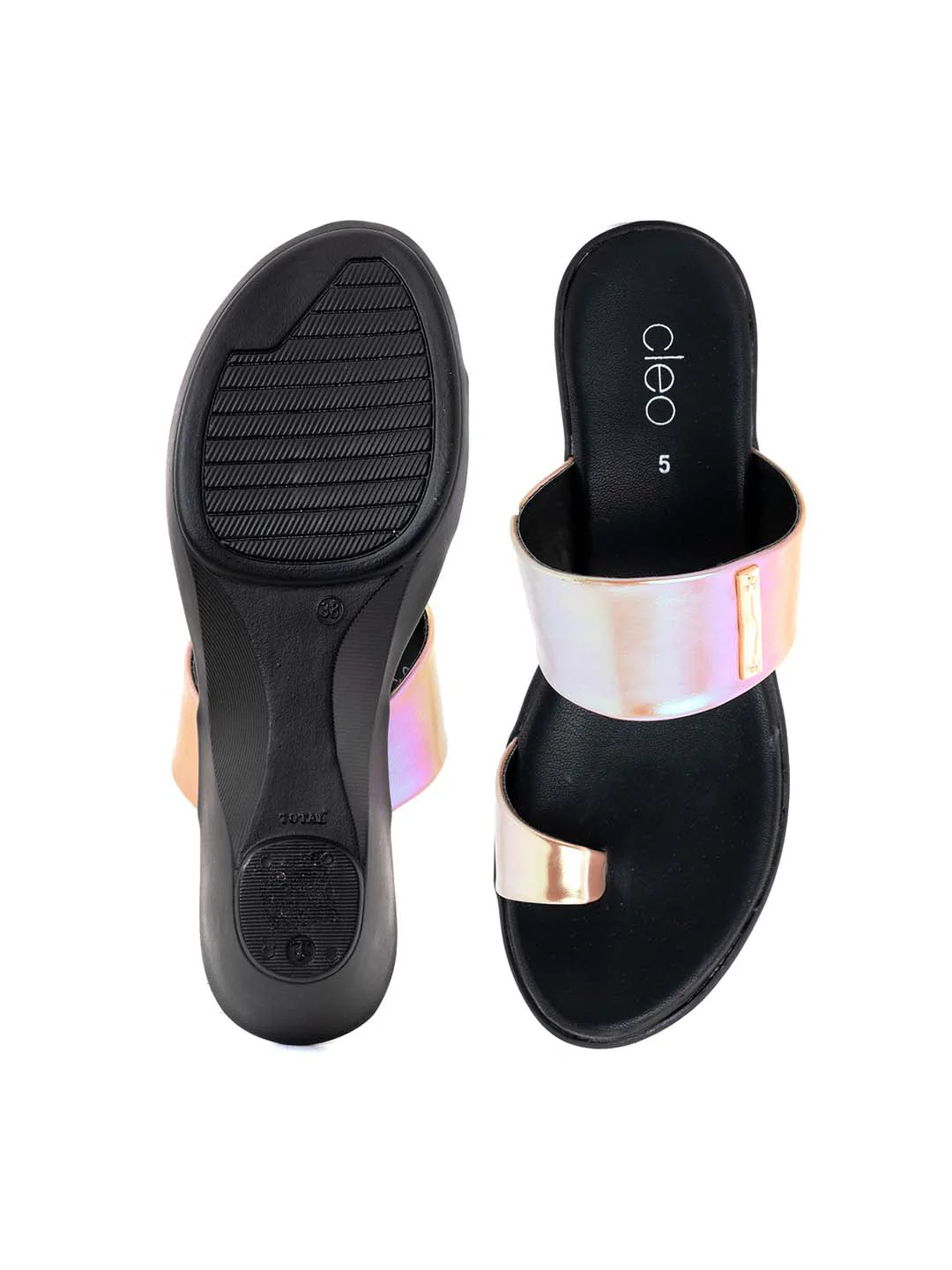 Khadim Cleo Wedge Heel Slip On Sandal for Women - Image 11