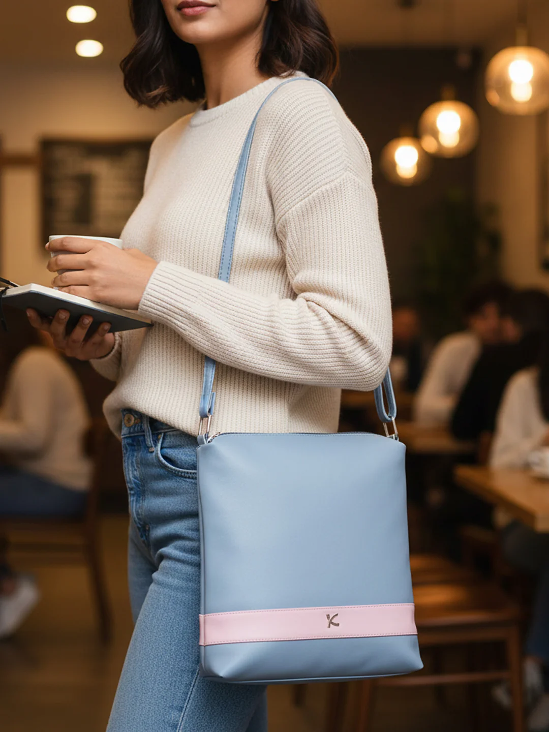 Khadim Crossbody Sling Bag with Adjustable Long Strap for Women