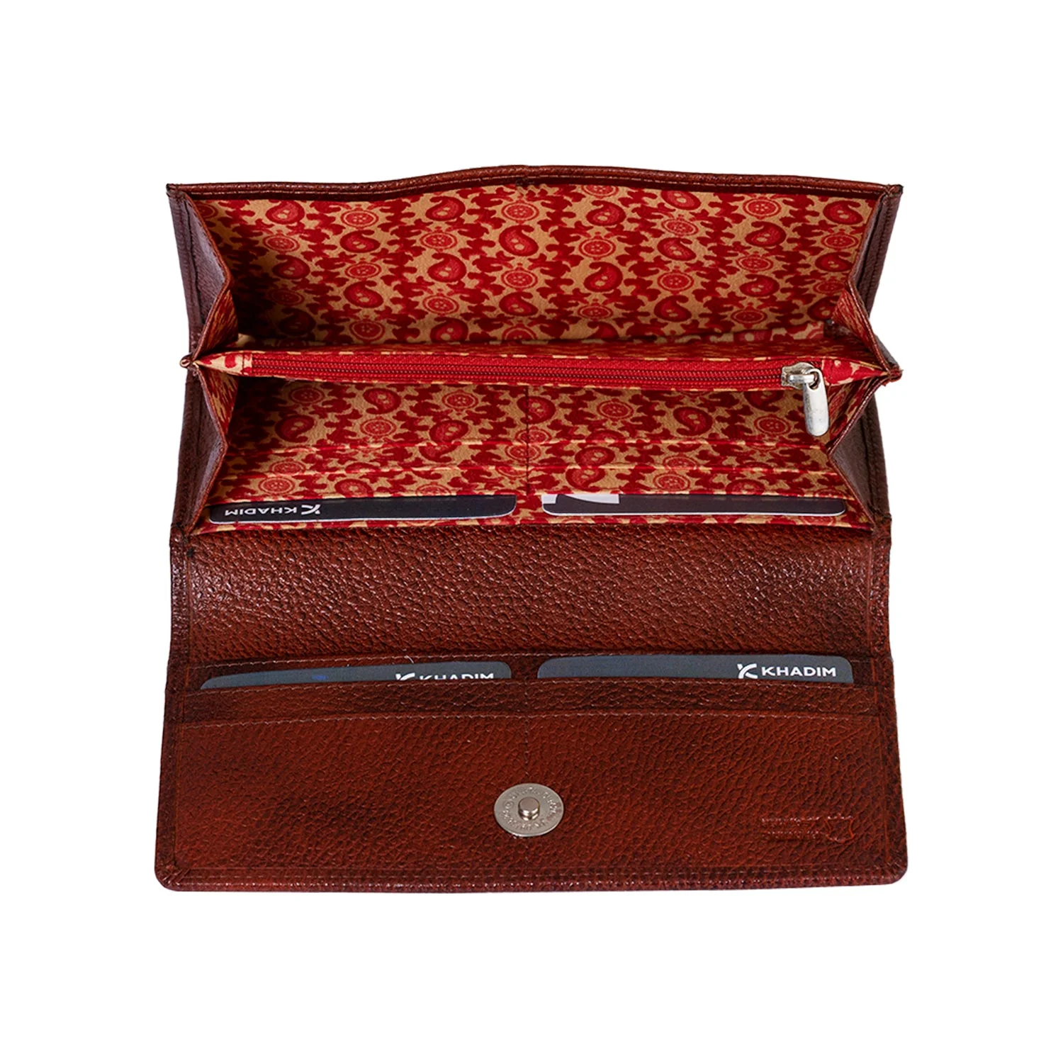 KHADIM Flap-Over Leather Wallet for Women - Image 6