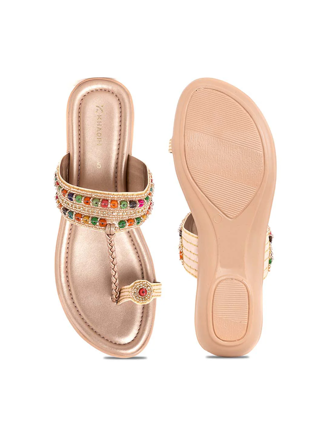 Khadim Flat Kolhapuri Slip On Sandal for Women - Image 5