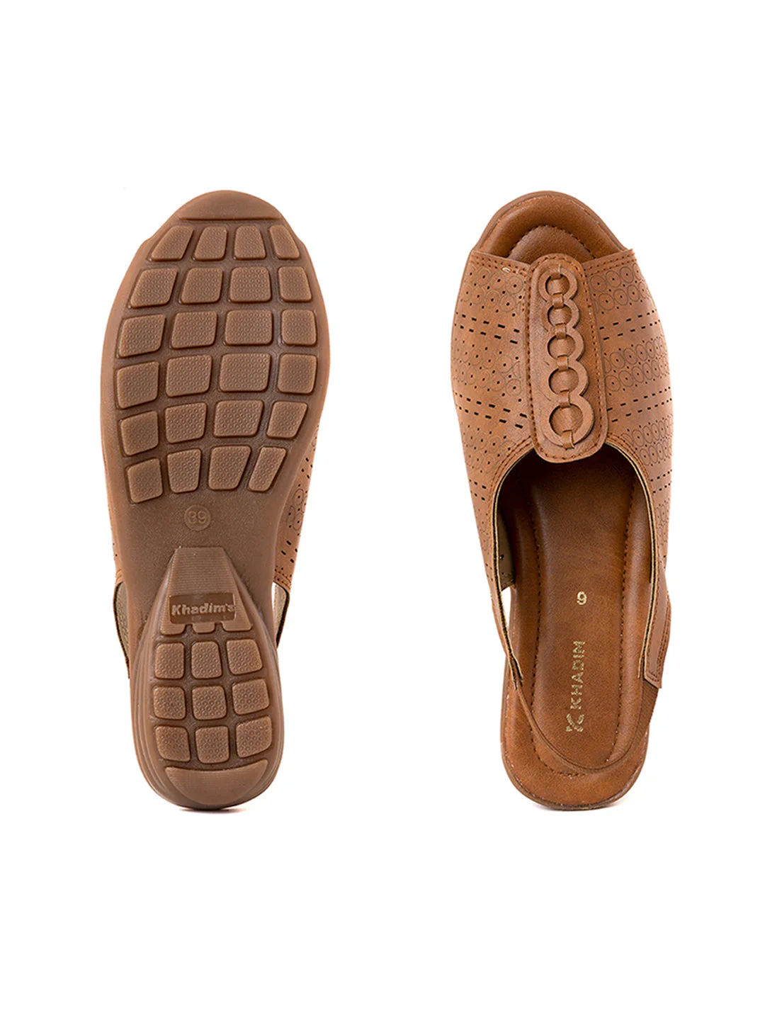 Khadim Flat Slingback Peep-Toe Sandal for Women - Image 4