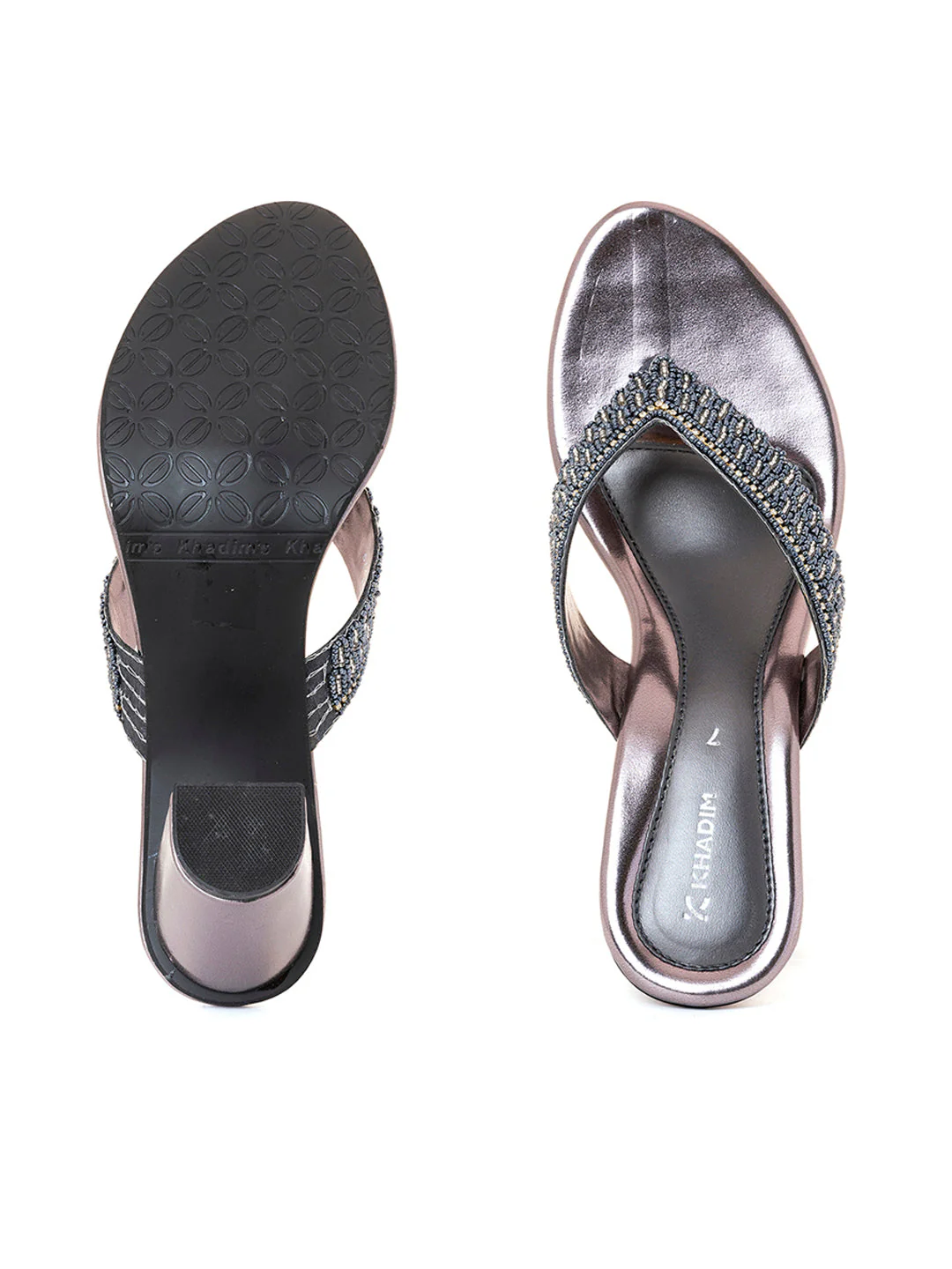 Khadim High Heel Block Slip On Sandal for Women - Image 4
