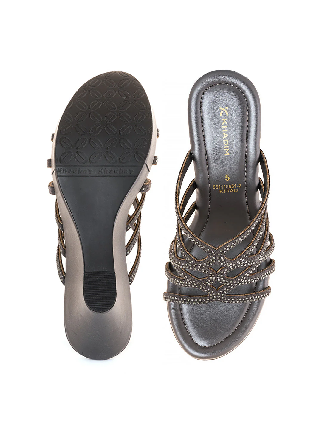 Khadim High Heel Wedge Mule Slip On Sandal for Women - Image 5