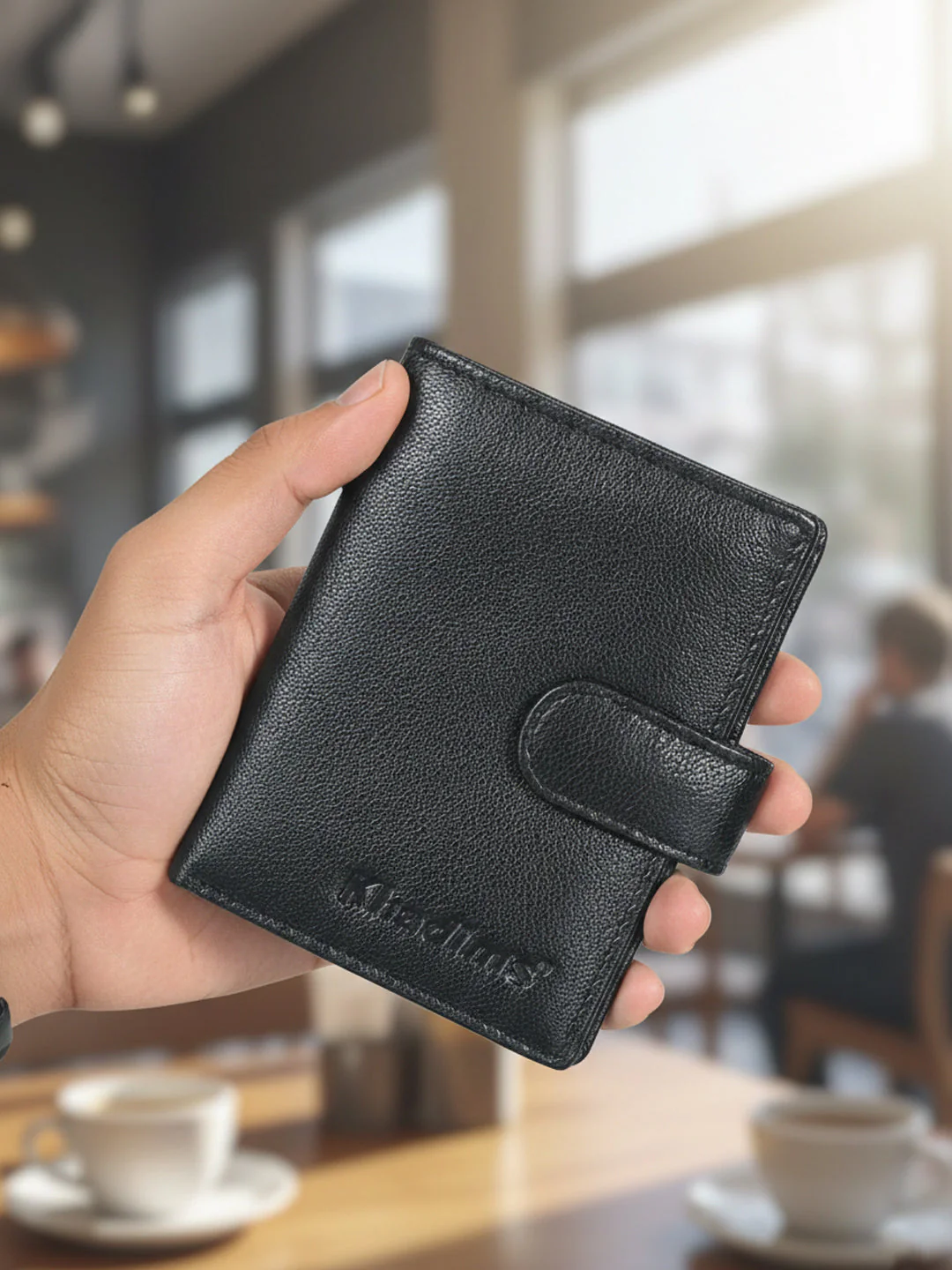 KHADIM Multi-Fold Leather Wallet for Men