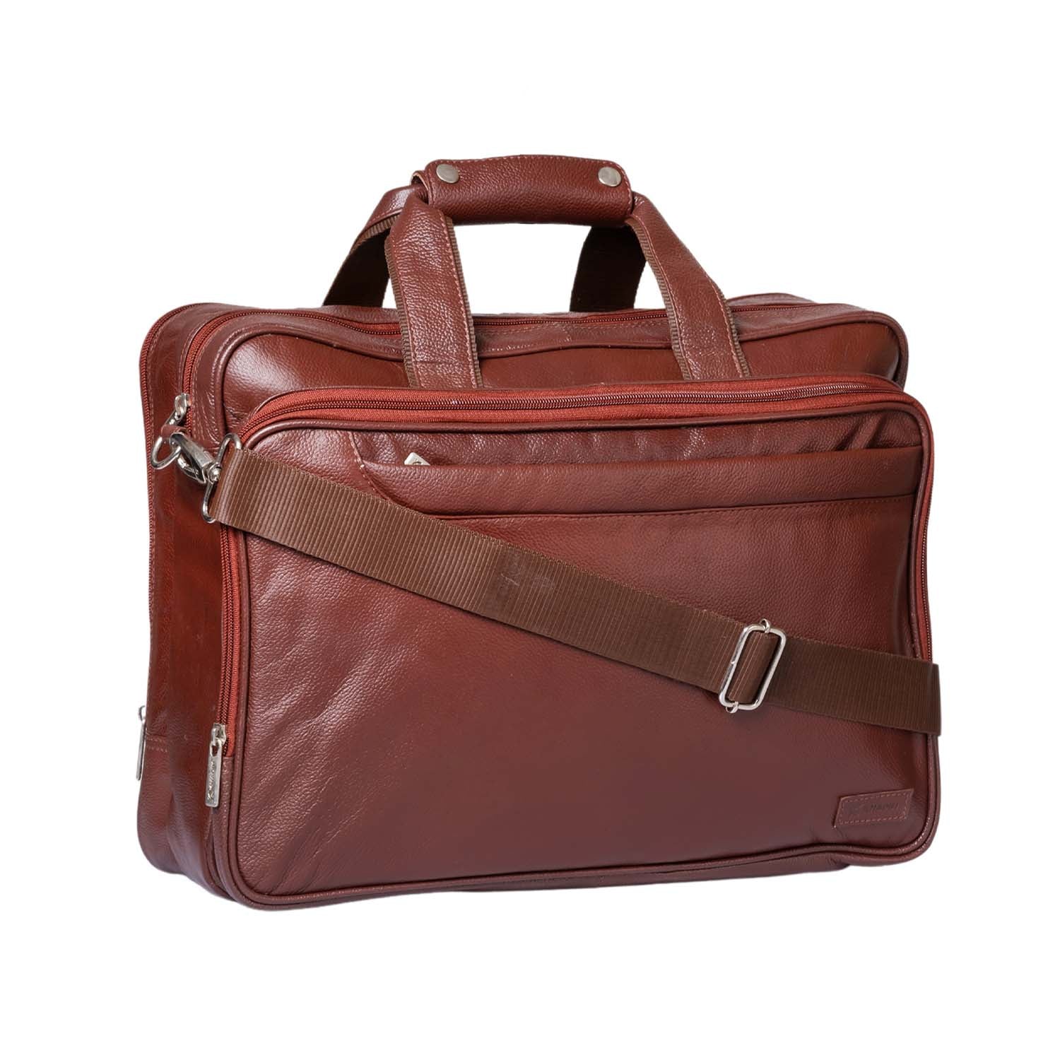 Khadim Portfolio Bag with Laptop Sleeve, Detachable & Adjustable Long Strap for Men - Image 4