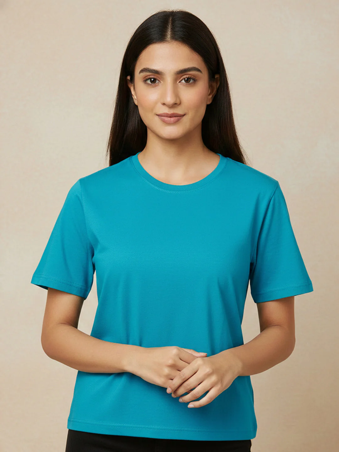 KHADIM Pro Half Sleeves Round Neck T-Shirt for Women