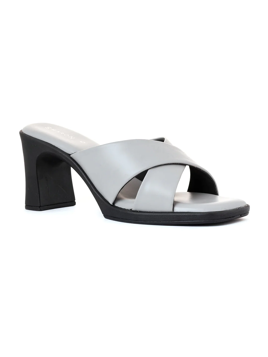 Khadim Sharon High Heel Block Mule Slip On Sandal for Women