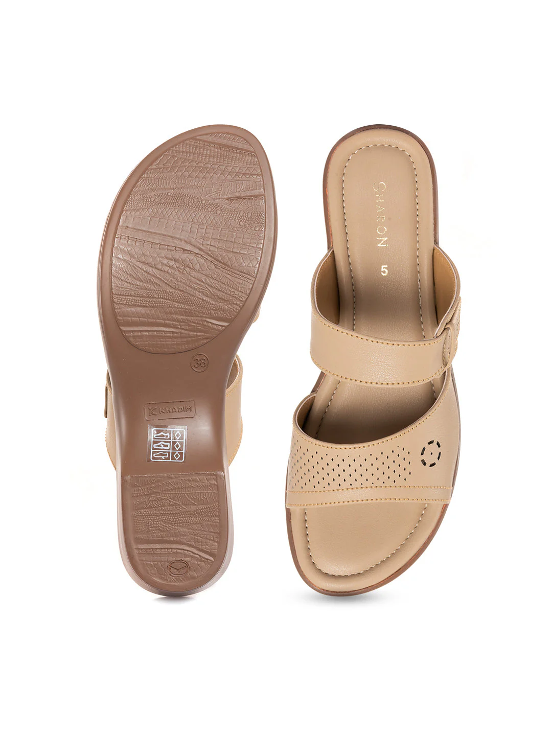 Khadim Sharon Wedge Heel Mule Slip On Sandal for Women - Image 5