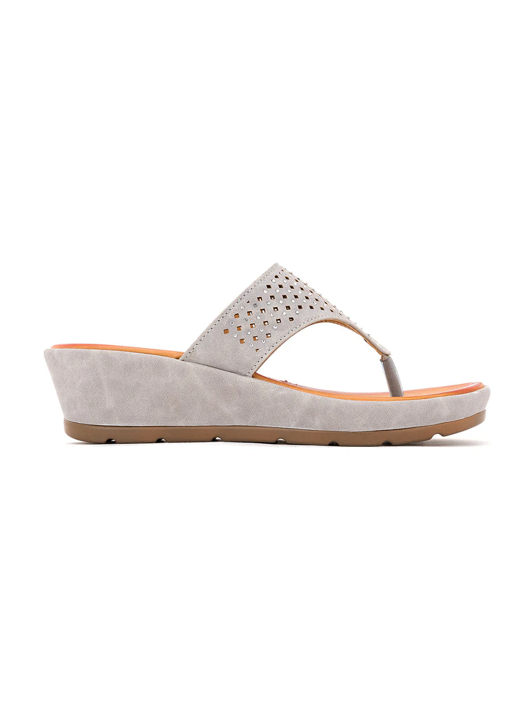 Khadim Sharon Wedge Heel Slip On Sandal for Women - Image 4