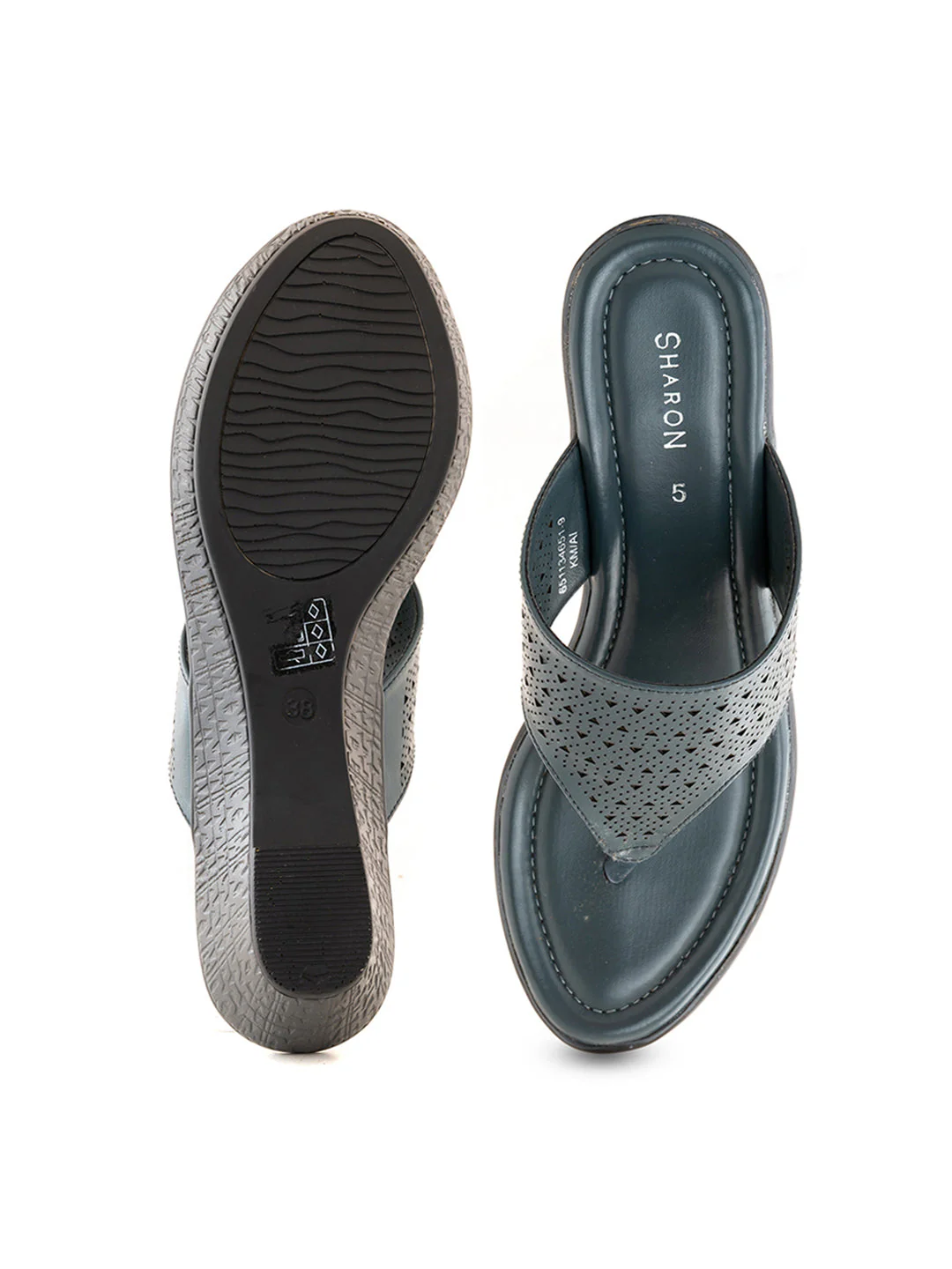 Khadim Sharon Wedge Heel Slip On Sandal for Women - Image 11