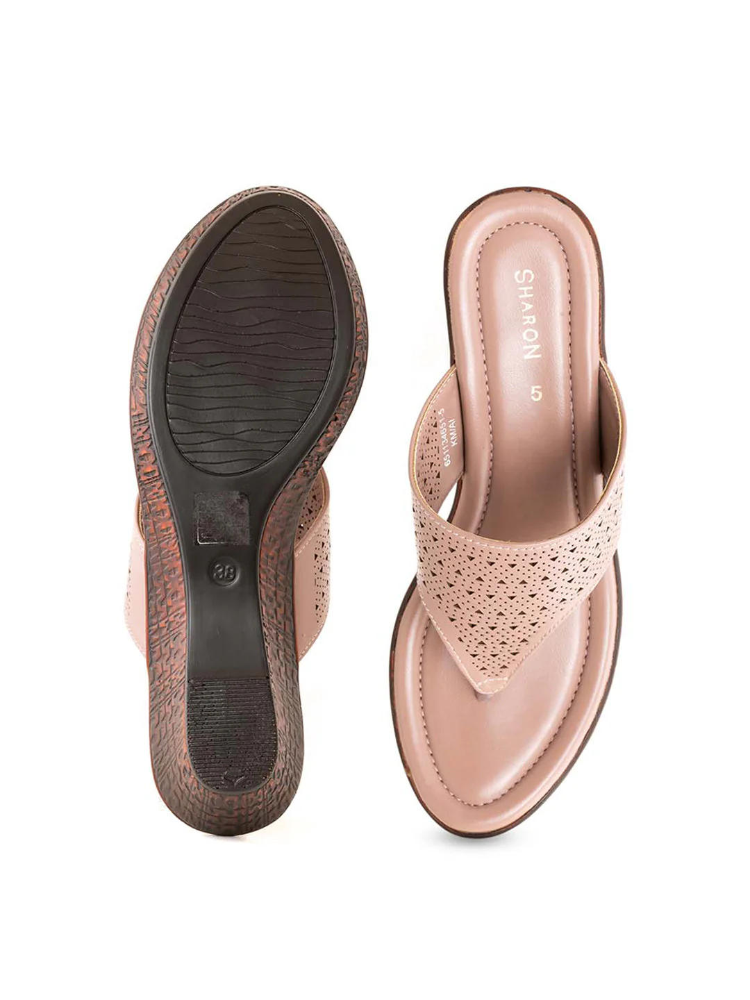 Khadim Sharon Wedge Heel Slip On Sandal for Women - Image 5
