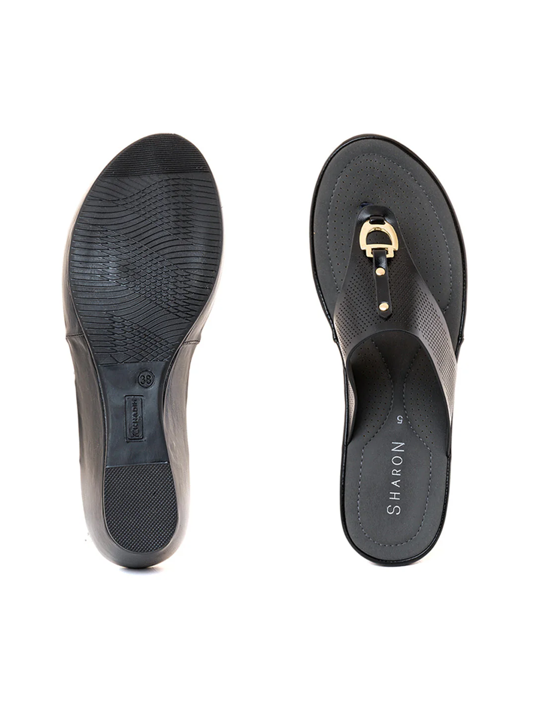 Khadim Sharon Wedge Heel Slip On Sandal for Women - Image 9