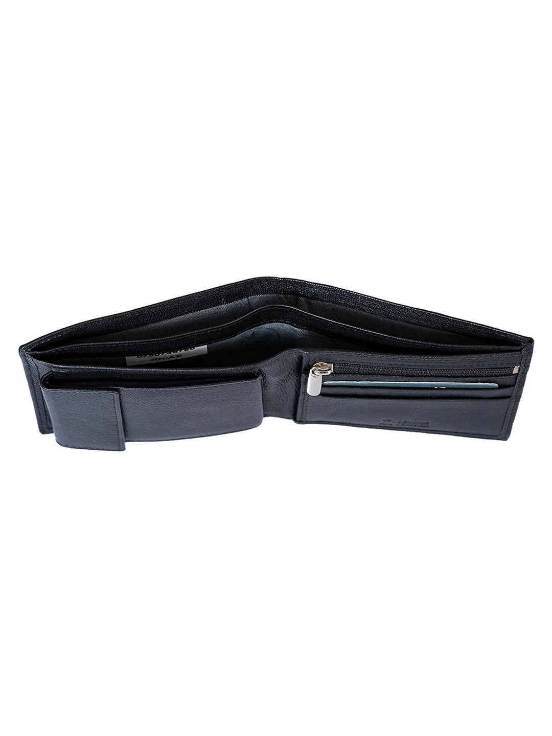 KHADIM Single-Fold Leather Wallet with Detachable Card Sleeve for Men - Image 4