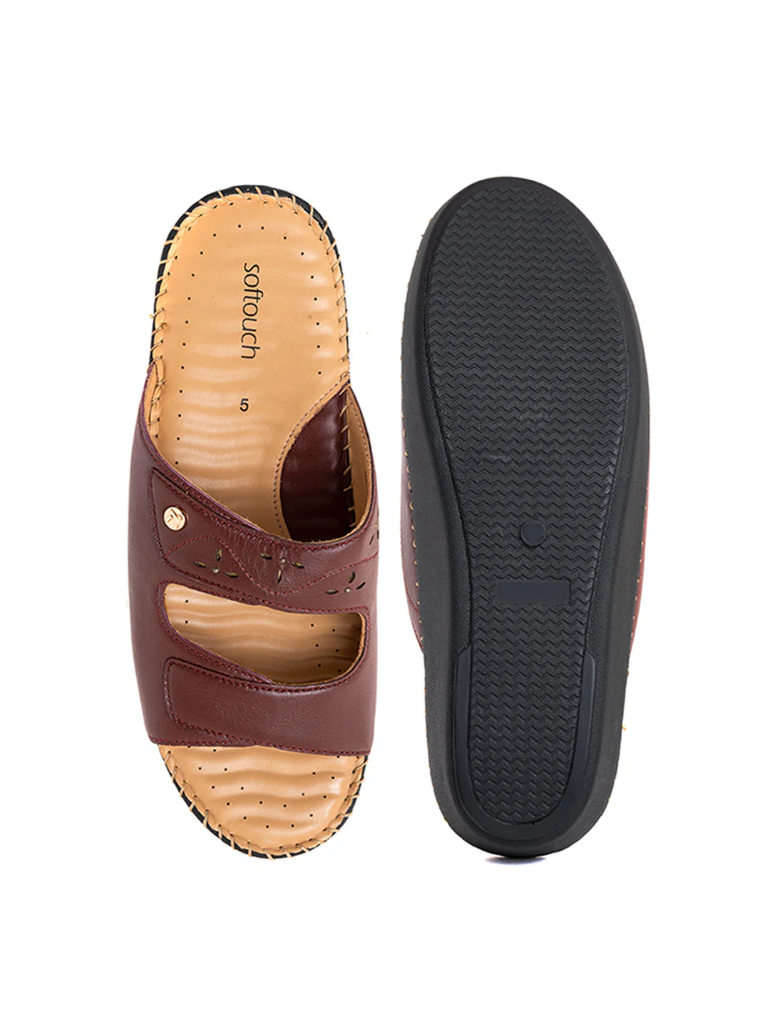 Khadim Softouch Leather Platform Heel Mule Slip On Sandal for Women - Image 5