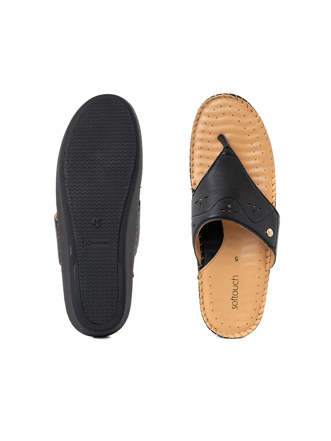 Khadim Softouch Leather Platform Heel Slip On Sandal for Women - Image 4