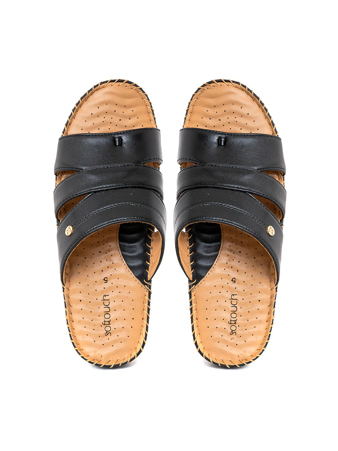 Khadim Softouch Leather Platform Heel Slip On Sandal for Women - Image 2
