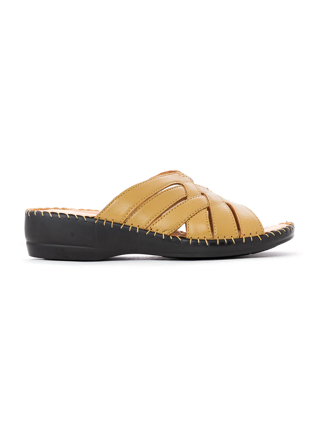 Khadim Softouch Leather Wedge Heel Mule Slip On Sandal for Women - Image 10