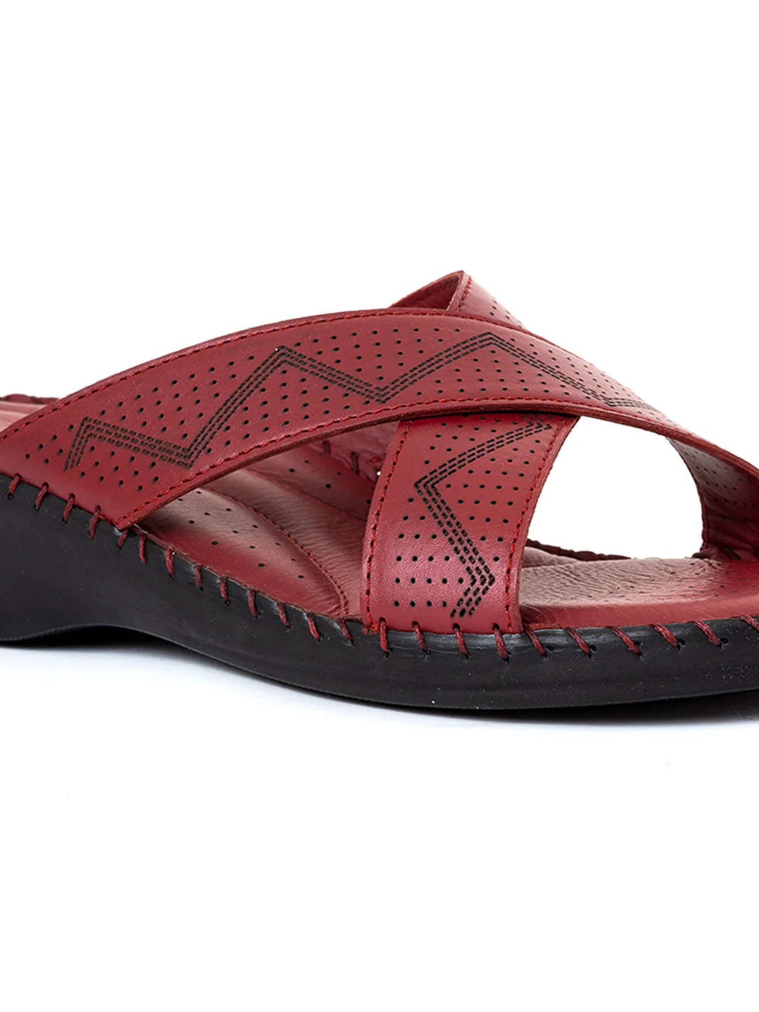 Khadim Softouch Leather Wedge Heel Mule Slip On Sandal for Women - Image 6