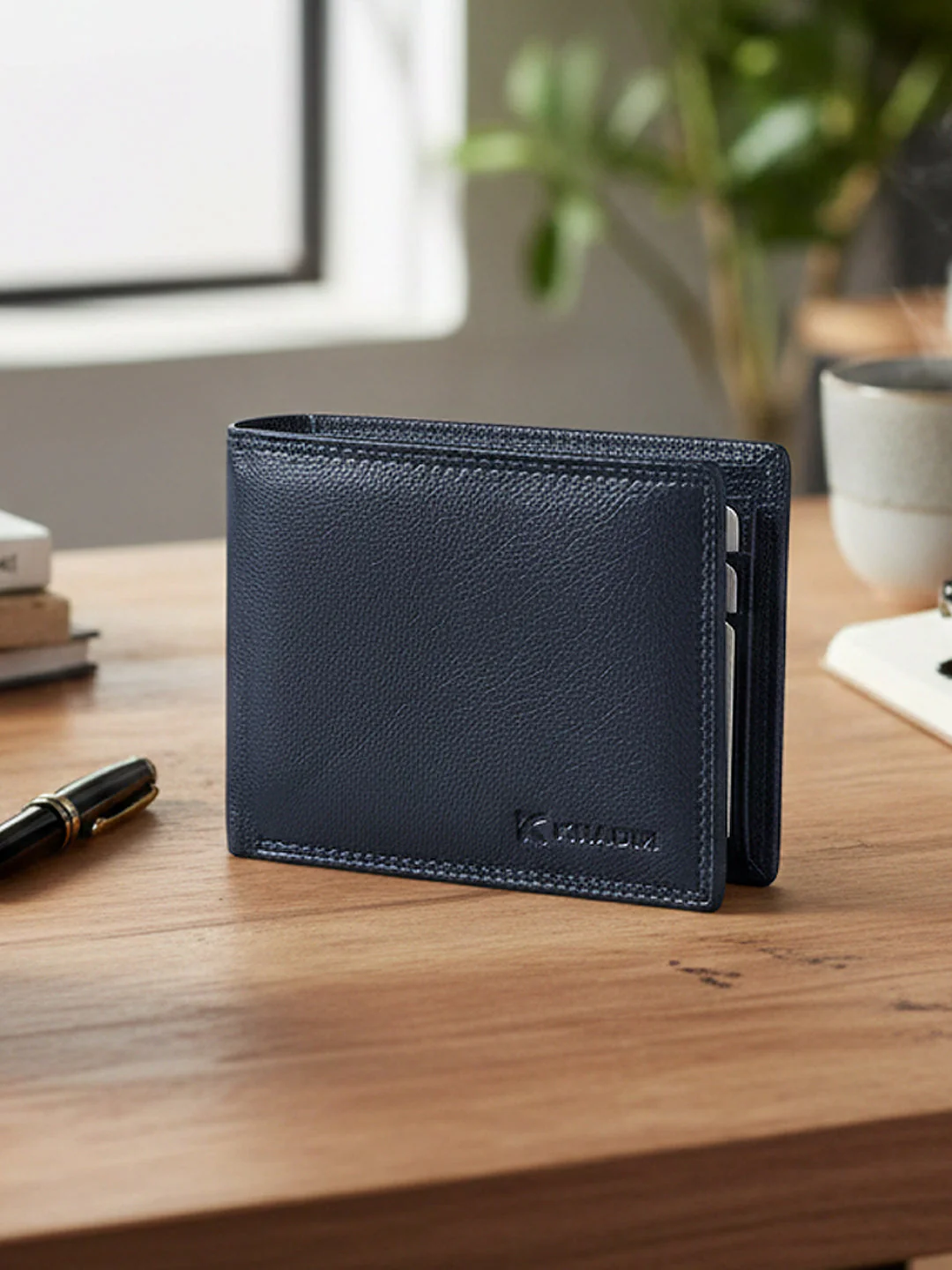 KHADIM Tri-Fold Leather Wallet for Men