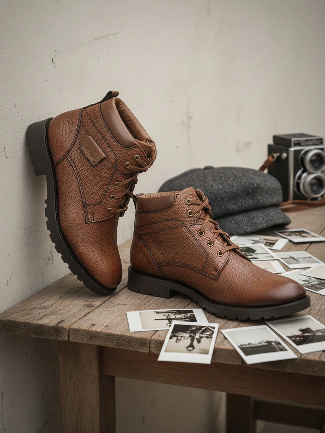 Khadim Turk Leather Derby Boots for Men