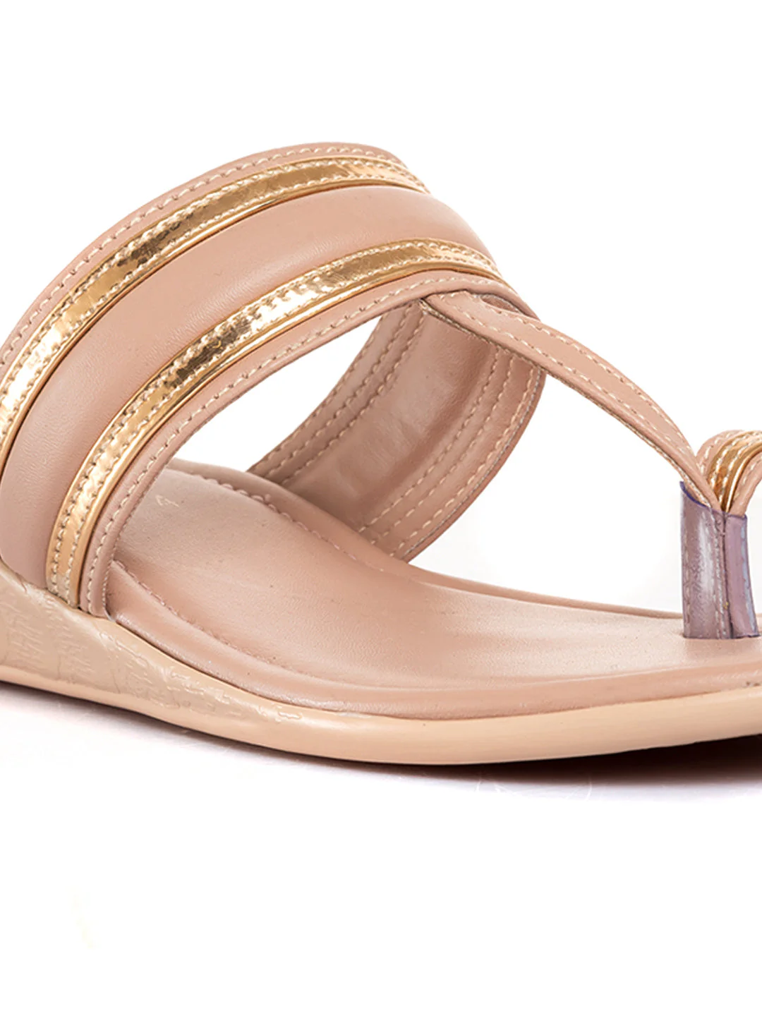 Khadim Wedge Heel Kolhapuri Slip On Sandal for Women - Image 6