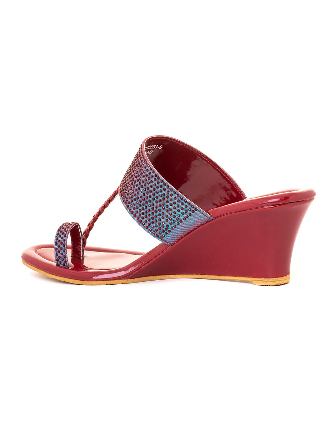Khadim Wedge Heel Kolhapuri Slip On Sandal for Women - Image 9