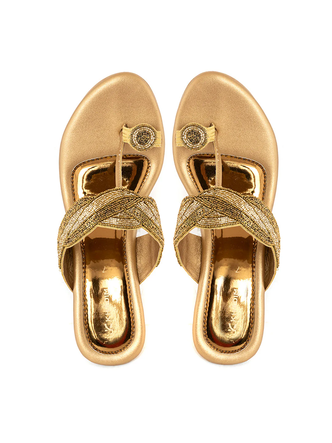 Khadim Wedge Heel Kolhapuri Slip On Sandal for Women - Image 2