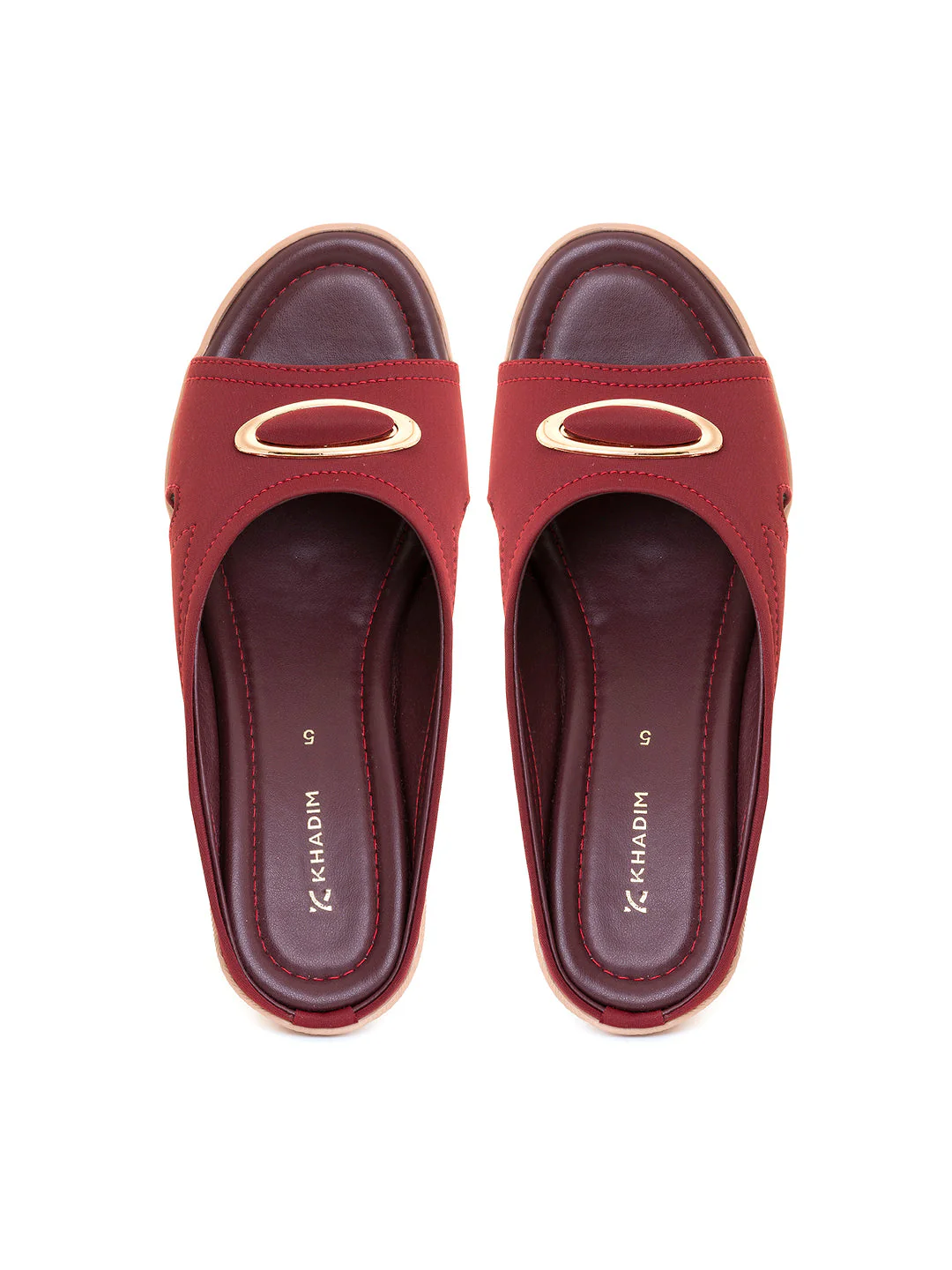 Khadim Wedge Heel Mule Slip On Sandal for Women - Image 2