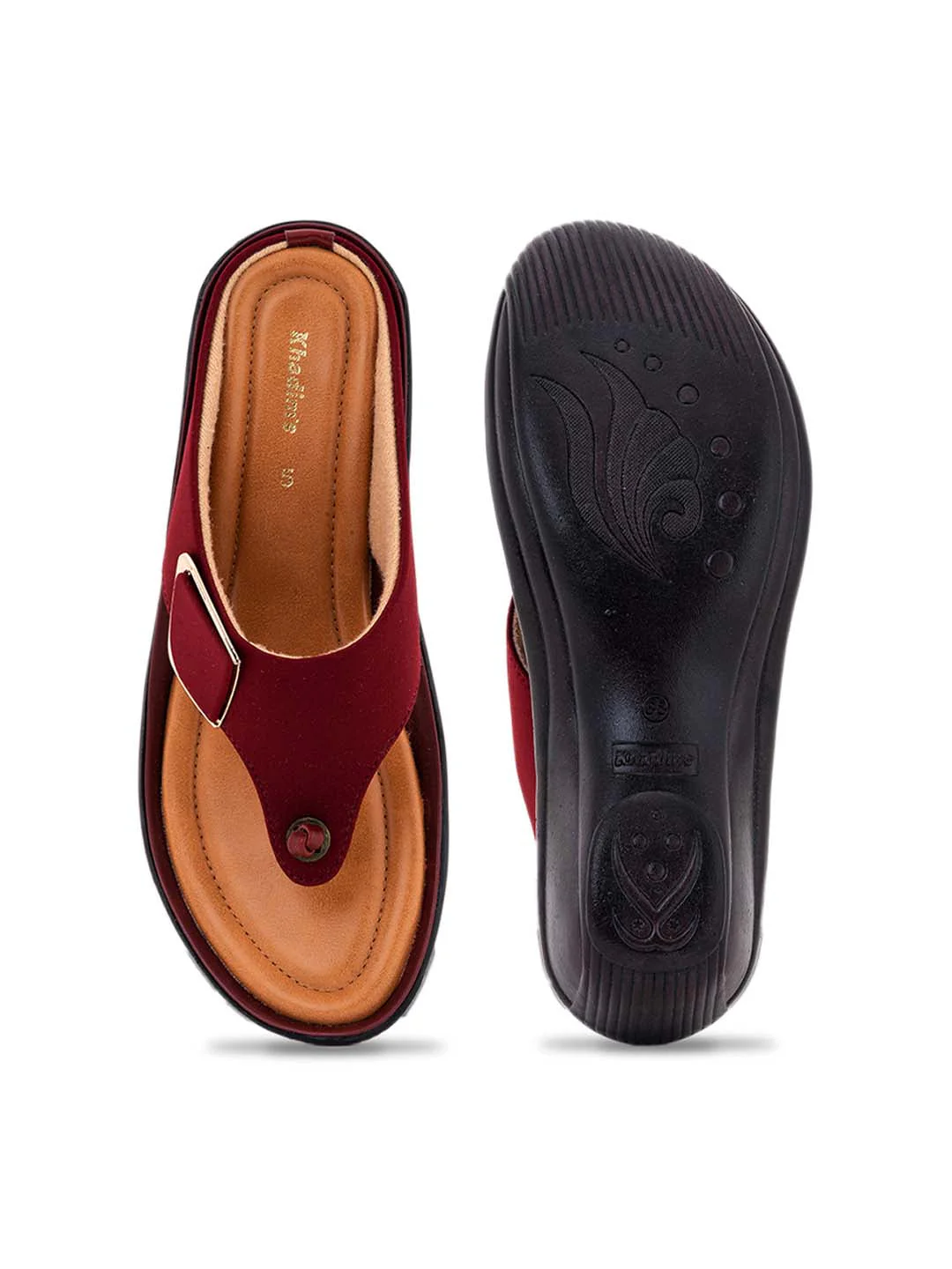 Khadim Wedge Heel Slip On Sandal for Women - Image 4