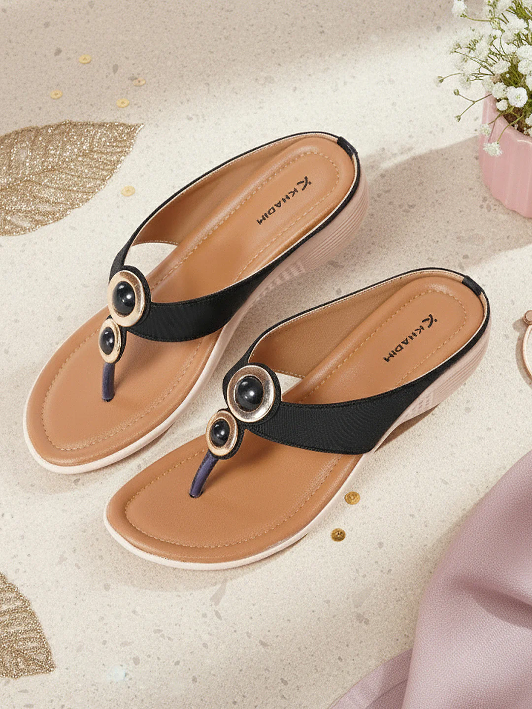 Khadim Wedge Heel Slip On Sandal for Women - Image 6