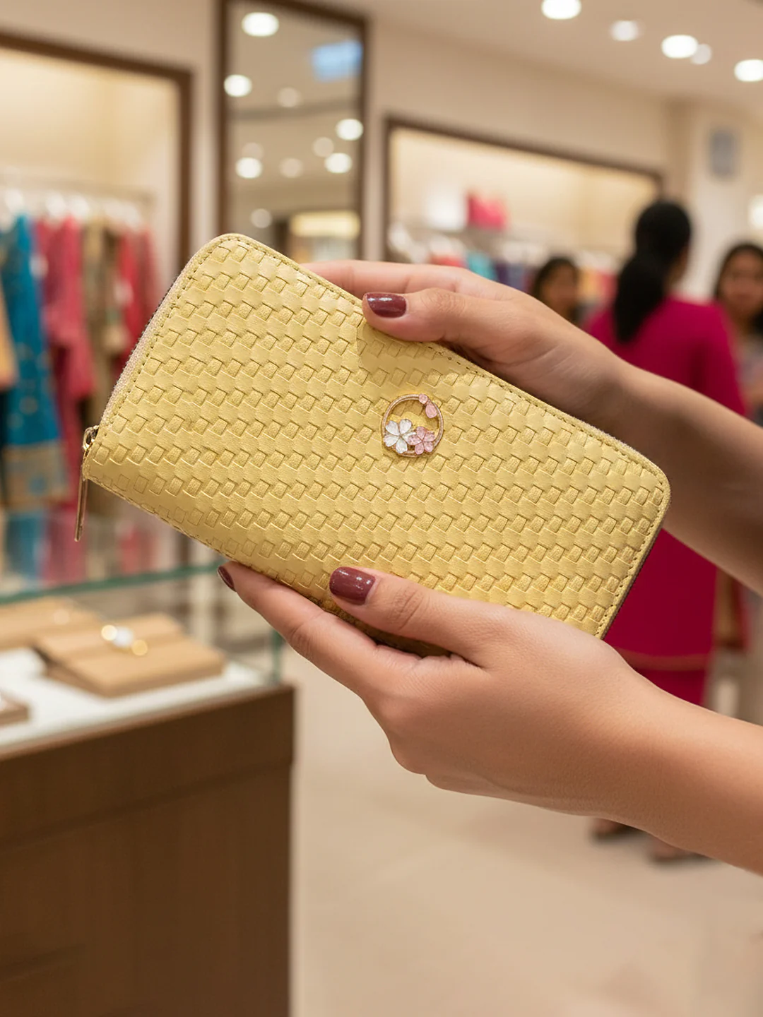 KHADIM Zip-Around Wallet for Women